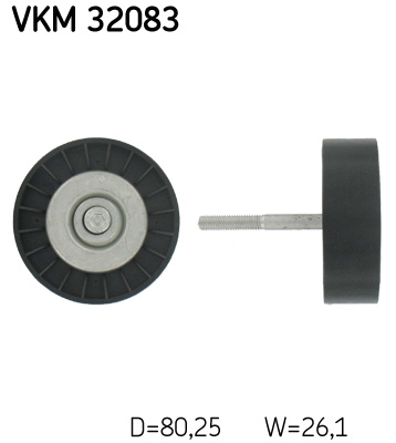 Deflection/Guide Pulley, V-ribbed belt - VKM 32083 SKF